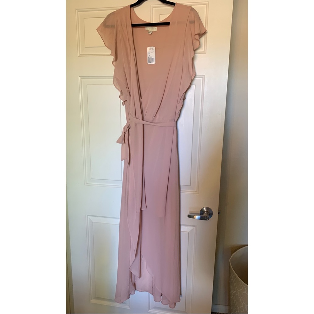 Forever 21 blush pink wrap dress
